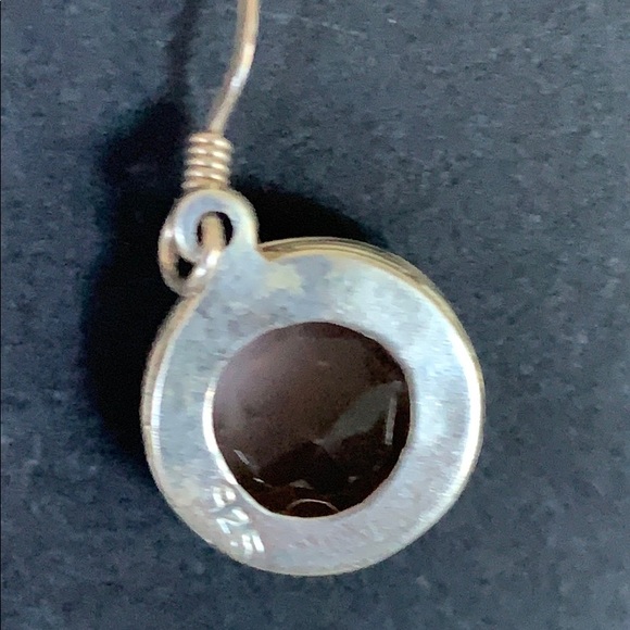 Sterling Pink Round Earrings - Picture 3 of 4